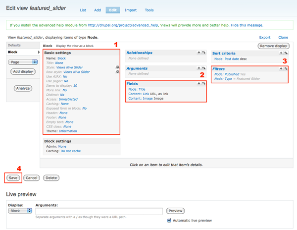 Drupal Views Configuration